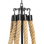 Indiana Chandelier, 8xE27, Metal and Rope, Brown Vintage Chandeliers Default Title Alessandro Design