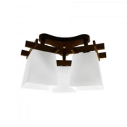 Jade Chandelier, 3xE27, White with Brown, Metal and Glass Classic Chandeliers Default Title Alessandro Design