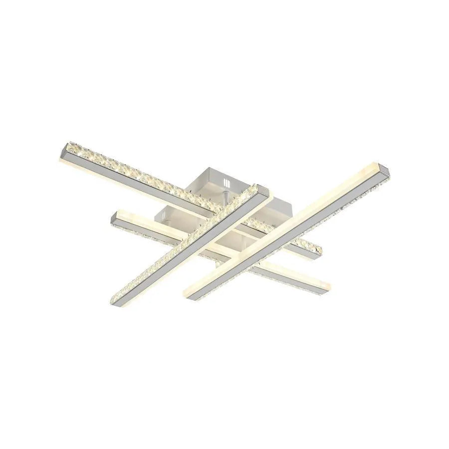 LED chandelier with remote control ABIGAIA 136W, 4 Elements, Linear, Cold/Warm/Neutral light, Dimmable, White Cristal LED Chandeliers Default Title Alessandro Design