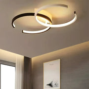 LED Chandelier with Remote Control VECTOR SEMIARC 40W, 2 Elements, Cold/Warm/Neutral Light, Dimmable, Black White LED Chandeliers with Remote Control Default Title Alessandro Design