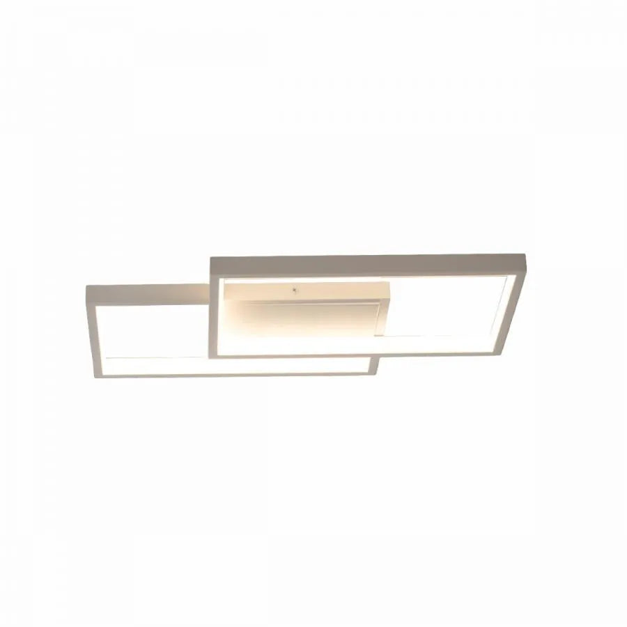 LED chandelier with remote control LANDYN 37W, 2 Squares, Cold/Warm/Neutral light, Dimmable, White LED chandelier with remote control Default Title Alessandro Design