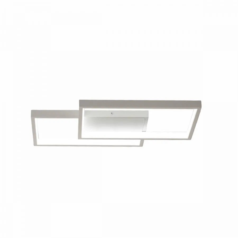 LED chandelier with remote control LANDYN 37W, 2 Squares, Cold/Warm/Neutral light, Dimmable, White LED chandelier with remote control Default Title Alessandro Design