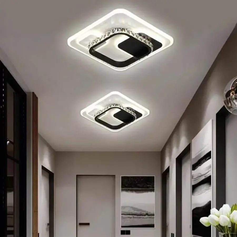 Crystal LED chandelier ARIELLA 39W, Square, Cold/Warm/Neutral light, Black LED Chandeliers Default Title Alessandro Design