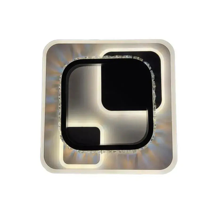Crystal LED chandelier ARIELLA 39W, Square, Cold/Warm/Neutral light, Black LED Chandeliers Default Title Alessandro Design