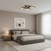 LED chandelier with remote control ZOE 65W, 5 Squares, Cold/Warm/Neutral light, Dimmable, Black LED chandeliers with remote control Default Title Alessandro Design