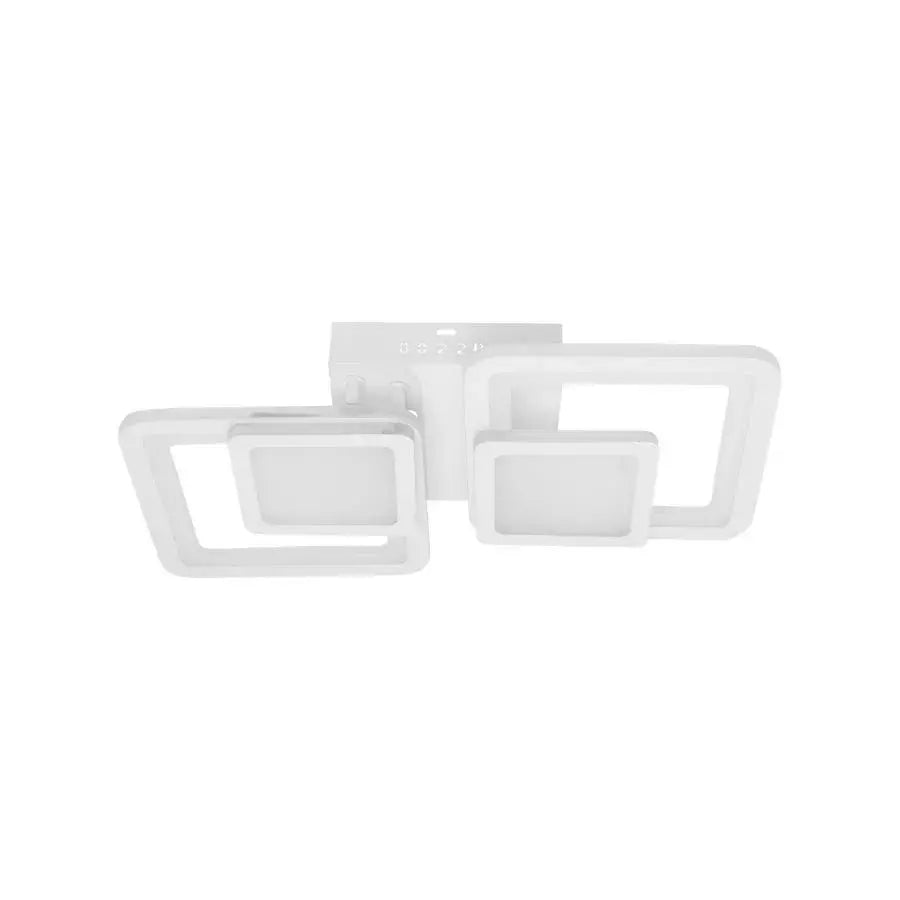 LED chandelier with remote control BALANS 44W, 2 Squares, Cold/Warm/Neutral light, Dimmable, White LED chandelier with remote control Default Title Alessandro Design