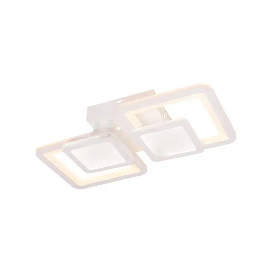 LED chandelier with remote control BALANS 44W, 2 Squares, Cold/Warm/Neutral light, Dimmable, White LED chandelier with remote control Default Title Alessandro Design