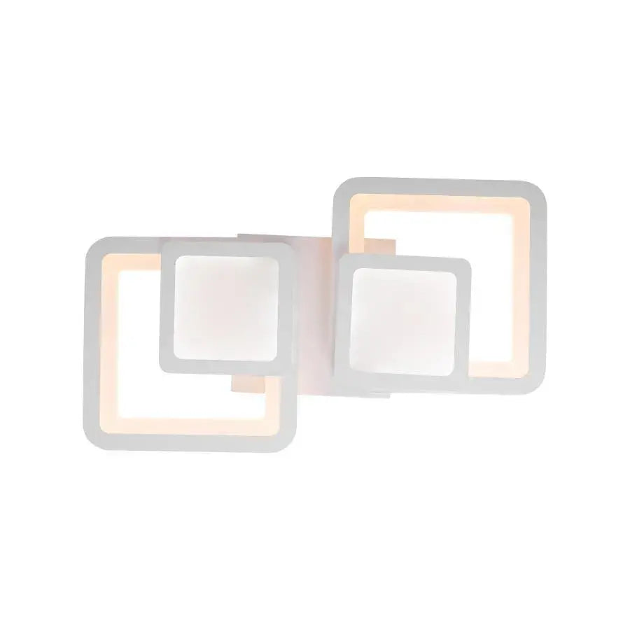 LED chandelier with remote control BALANS 44W, 2 Squares, Cold/Warm/Neutral light, Dimmable, White LED chandelier with remote control Default Title Alessandro Design
