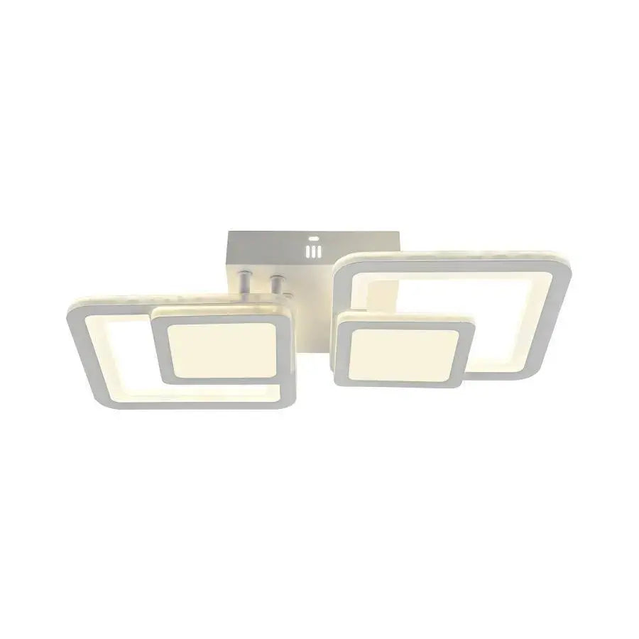 LED chandelier with remote control BALANS 44W, 2 Squares, Cold/Warm/Neutral light, Dimmable, White LED chandelier with remote control Default Title Alessandro Design