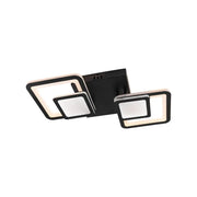 LED Chandelier with Remote Control BALANS 44W, 2 Squares, Cold/Warm/Neutral Light, Dimmable, Black LED Chandeliers with Remote Control Default Title Alessandro Design