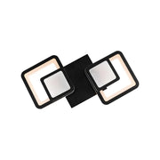LED Chandelier with Remote Control BALANS 44W, 2 Squares, Cold/Warm/Neutral Light, Dimmable, Black LED Chandeliers with Remote Control Default Title Alessandro Design