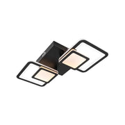 LED Chandelier with Remote Control BALANS 44W, 2 Squares, Cold/Warm/Neutral Light, Dimmable, Black LED Chandeliers with Remote Control Default Title Alessandro Design
