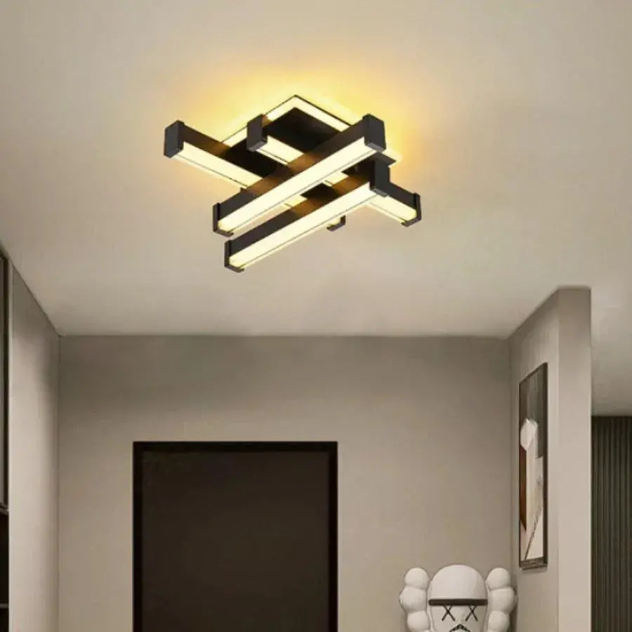 LED Chandelier CADE 34W, 4 Elements, Linear, Cold/Warm/Neutral light, Black Applied LED Chandeliers Default Title Alessandro Design