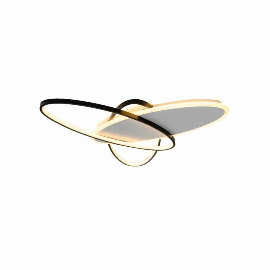 LED Chandelier with remote control LIGURIA 77W, 3 Ovals, Cold/Warm/Neutral light, Dimmable, Black White LED Chandeliers with Remote Control Default Title Alessandro Design