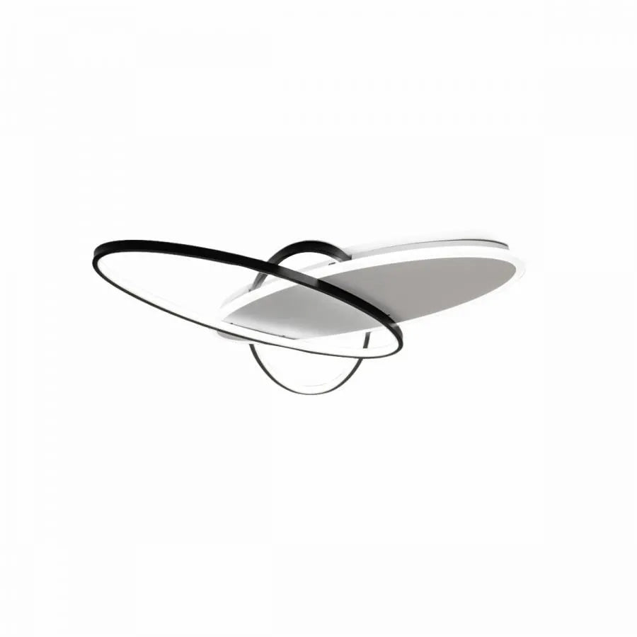 LED Chandelier with remote control LIGURIA 77W, 3 Ovals, Cold/Warm/Neutral light, Dimmable, Black White LED Chandeliers with Remote Control Default Title Alessandro Design