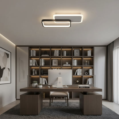LED chandelier with remote control CAROLINA 31W, 2 Elements, Cold/Warm/Neutral light, Dimmable, Black