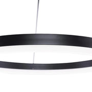 Suspended LED chandelier with remote control ANINA 34W, 1 Circle, Cold/Warm/Neutral light, Dimmable, Black, Height Adjustable LED Chandeliers with Remote Control Default Title Alessandro Design