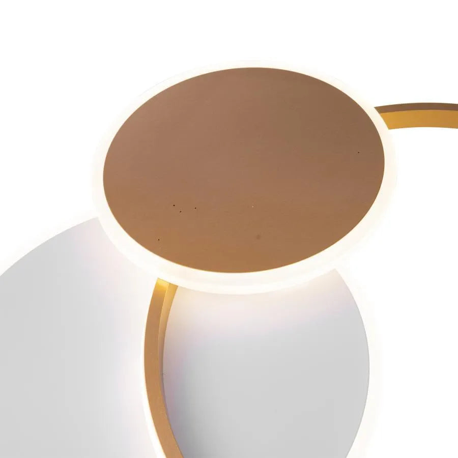 LED Chandelier with Remote Control KILLIAN 46W, 3 Circles, Cold/Warm/Neutral Light 3000K/4000K/6000K, Dimmable, Gold White LED Chandeliers with Remote Control Default Title Alessandro Design
