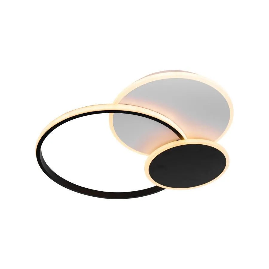 LED Chandelier with remote control KILLIAN 46W, 3 Circles, Cold/Warm/Neutral light, Dimmable, Black LED Chandeliers with Remote Control Default Title Alessandro Design