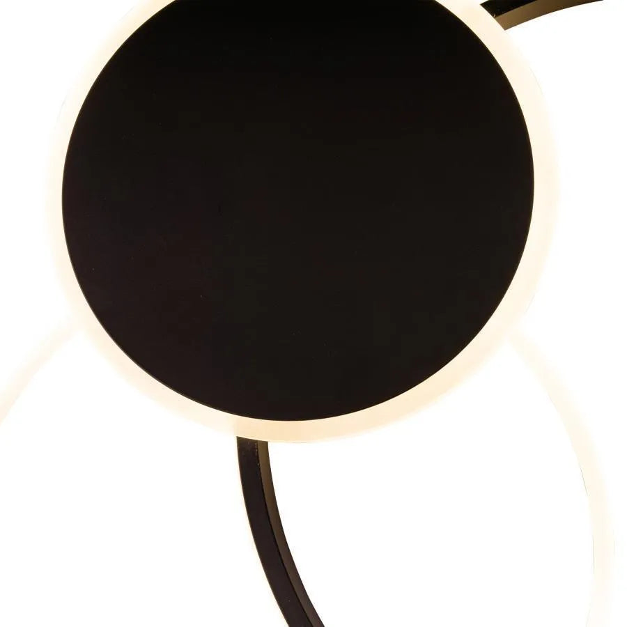 LED Chandelier with remote control KILLIAN 46W, 3 Circles, Cold/Warm/Neutral light, Dimmable, Black LED Chandeliers with Remote Control Default Title Alessandro Design