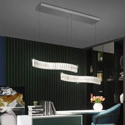 Suspended LED chandelier with remote control and crystal MERVE 24W, Cold/Warm/Neutral light, Dimmable, Shiny Chrome, Height Adjustable Crystal LED Chandeliers Default Title Alessandro Design