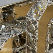 Crystal LED chandelier JEREMIAH 48W, 2 Squares, Cold/Warm/Neutral light, Shiny Chrome LED Chandeliers Default Title Alessandro Design