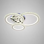 LED chandelier with remote control and crystal NOVA ROTONDA RGB 73W, 3 Circles, Cold/Warm/Neutral light, Dimmable, Shiny Chrome LED Chandeliers & Crystals Default Title Alessandro Design