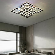 LED chandelier with remote control and crystal QUADRIA SUPREMO RGB 168W, 8 Squares, Cold/Warm/Neutral light, Dimmable, Shiny Chrome LED Chandeliers with Remote Control Default Title Alessandro Design