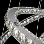 LED Chandelier with Remote Control PRISM Luminis, Crystal and Metal, 210W, 4 Circles, Dimmable, Cold/Warm/Neutral Light, Luxurious Lighting LED Chandeliers with Remote Control Default Title Alessandro Design