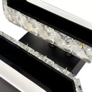 Crystal LED chandelier QUADRIS 41W, 2 Squares, Cold/Warm/Neutral light, Black Crystal LED Chandeliers Default Title Alessandro Design