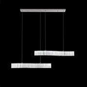 Suspended LED chandelier with remote control and crystal MERVE 24W, Cold/Warm/Neutral light, Dimmable, Shiny Chrome, Height Adjustable Crystal LED Chandeliers Default Title Alessandro Design