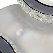 LED chandelier with remote control and crystal NOVA ROTONDA 34W, 2 Circles, Cold/Warm/Neutral light, White Crystal LED Chandeliers Default Title Alessandro Design