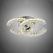 LED Chandelier with remote control and crystal SHIA 27.1W, 2 Circles, Cold/Warm/Neutral light, Dimmable, Shiny Chrome LED Chandeliers with Remote Control Default Title Alessandro Design