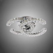 LED Chandelier with remote control and crystal SHIA 27.1W, 2 Circles, Cold/Warm/Neutral light, Dimmable, Shiny Chrome LED Chandeliers with Remote Control Default Title Alessandro Design