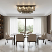 Crystal Chandelier, Brady, 14xE14, Rectangular, Gray Crystal Chandeliers Default Title Alessandro Design
