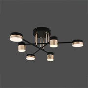 LED chandelier with remote control JAYSON 72W, 6 Elements, Cold/Warm/Neutral light, Dimmable, Glossy Black Gold LED chandeliers with remote control Default Title Alessandro Design