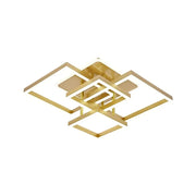 LED Chandelier with remote control LELAHEL 190W, 4 Squares, Cold/Warm/Neutral light, Dimmable, Gold LED Chandeliers with Remote Control Default Title Alessandro Design
