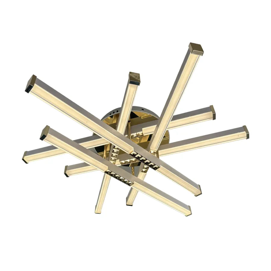 LED Chandelier with remote control MAKOTO 144W, 6 Elements, Linear, Cold/Warm/Neutral light, Dimmable, Golden White LED Chandeliers with Remote Control Default Title Alessandro Design