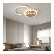 LED Chandelier with Remote Control MYRENE 110W, 2 Circles, Cold/Warm/Neutral Light, Dimmable, Gold LED Chandeliers with Remote Control Default Title Alessandro Design