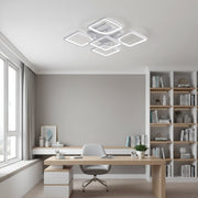 LED chandelier with remote control ZOE 70W, 5 Squares, Cold/Warm/Neutral light, Dimmable, White LED chandelier with remote control Default Title Alessandro Design
