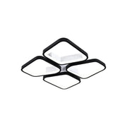 LED Chandelier with remote control DAIKI 69W, 4 Squares, Cold/Warm/Neutral light, Dimmable, Black LED Chandeliers with Remote Control Default Title Alessandro Design