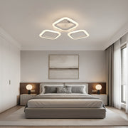 LED Chandelier ERIKA 20W, 3 Squares, Neutral Light 4000k, White, Metal and Acrylic Applied LED Chandeliers Default Title Alessandro Design