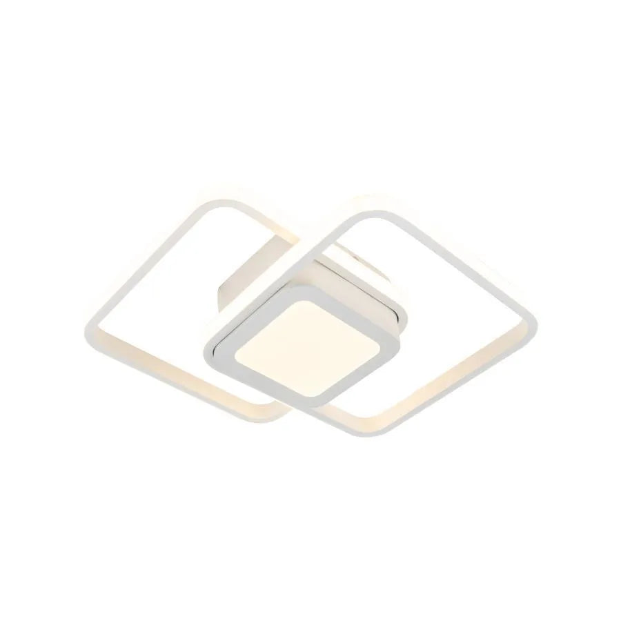 DUOFORM LED Chandelier 21W, 3 Squares, Cold/Warm/Neutral light, White Applied LED Chandeliers Default Title Alessandro Design