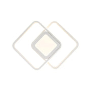 DUOFORM LED Chandelier 21W, 3 Squares, Cold/Warm/Neutral light, White Applied LED Chandeliers Default Title Alessandro Design