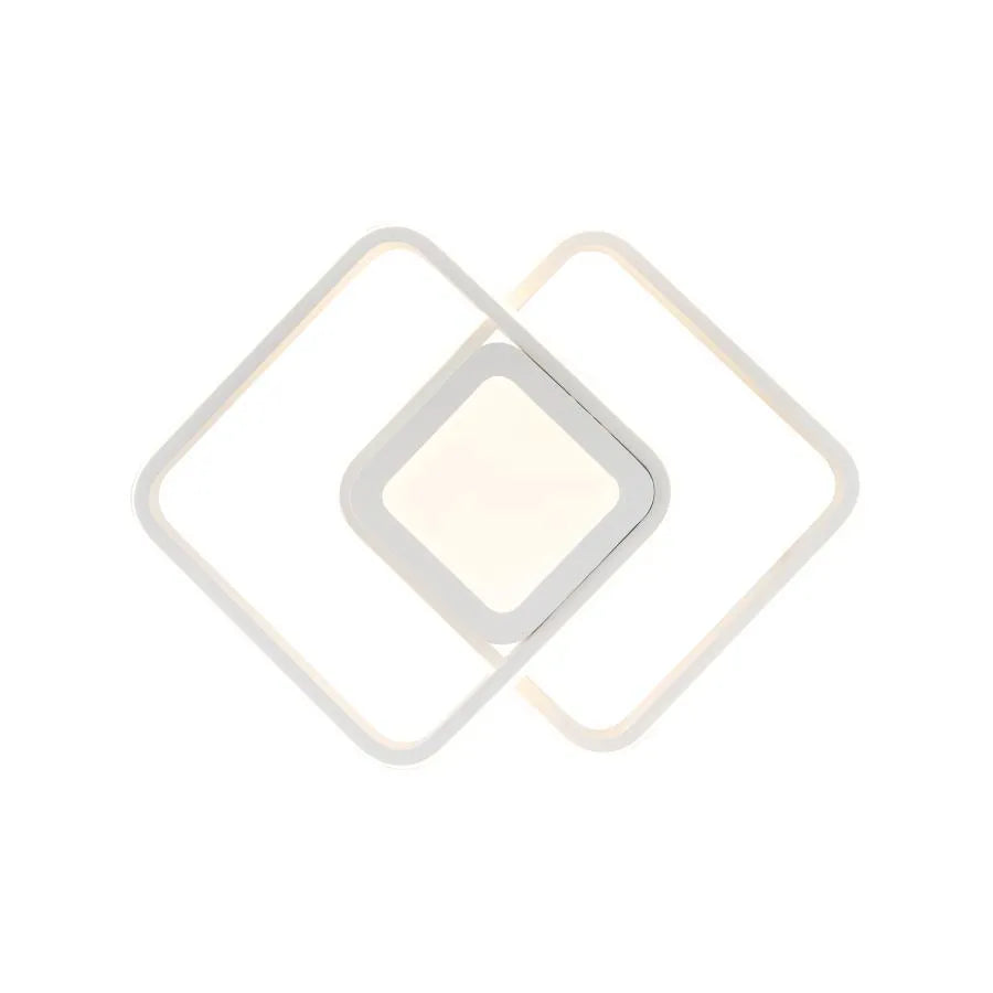 DUOFORM LED Chandelier 21W, 3 Squares, Cold/Warm/Neutral light, White Applied LED Chandeliers Default Title Alessandro Design