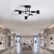LED Chandelier GALIOS 26W, 6 Elements, Cold/Warm/Neutral light, Black Applied LED Chandeliers Default Title Alessandro Design