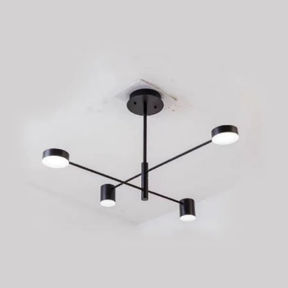 GALIOS LED Chandelier 48W, 4 Elements, Cold/Warm/Neutral light, Black Modern Chandeliers Default Title Alessandro Design