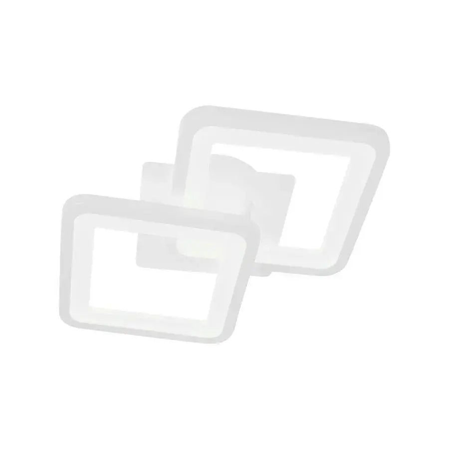 GIANI LED ceiling light 26W, 2 Squares, Cold/Warm/Neutral light, White