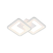 GIANI LED ceiling light 26W, 2 Squares, Cold/Warm/Neutral light, White