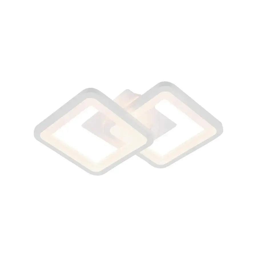 GIANI LED ceiling light 26W, 2 Squares, Cold/Warm/Neutral light, White